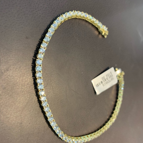 Tennis bracelet 10k gold over 925 silver lay 4mm - Picture 1 of 2